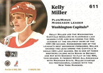 1991-92 Pro Set #611 Kelly Miller Back