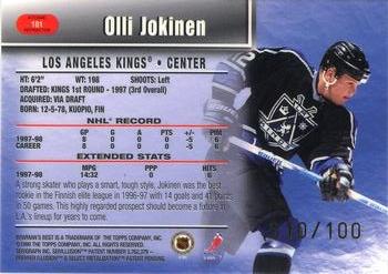 1998-99 Bowman's Best - Atomic Refractors #101 Olli Jokinen Back