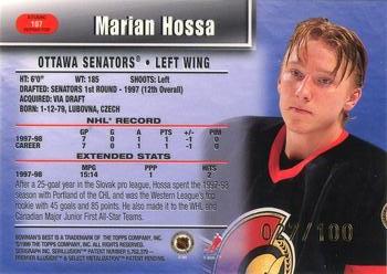 1998-99 Bowman's Best - Atomic Refractors #107 Marian Hossa Back