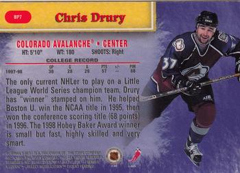 1998-99 Bowman's Best - Best Performers #BP7 Chris Drury Back