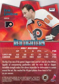 1998-99 Finest - Red Lighters #R11 Eric Lindros Back
