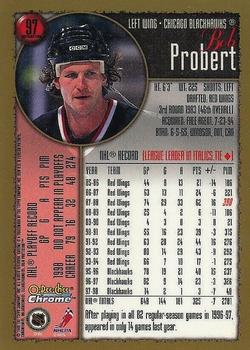 1998-99 O-Pee-Chee Chrome - Refractors #97 Bob Probert Back