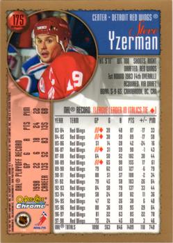 1998-99 O-Pee-Chee Chrome - Refractors #175 Steve Yzerman Back