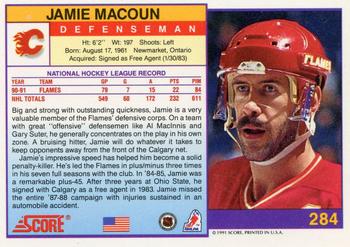 1991-92 Score American #284 Jamie Macoun Back