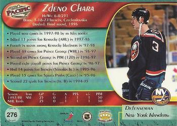 1998-99 Pacific - Ice Blue #276 Zdeno Chara Back