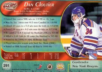1998-99 Pacific - Ice Blue #291 Dan Cloutier Back