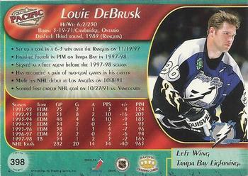 1998-99 Pacific - Ice Blue #398 Louie DeBrusk Back