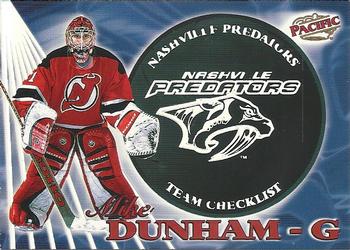 1998-99 Pacific - Team Checklists #14 Mike Dunham Front