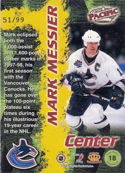 1998-99 Pacific - Titanium Ice #18 Mark Messier Back