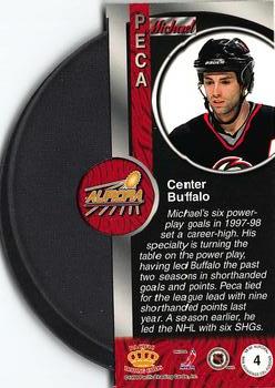 1998-99 Pacific Aurora - Man Advantage #4 Michael Peca Back