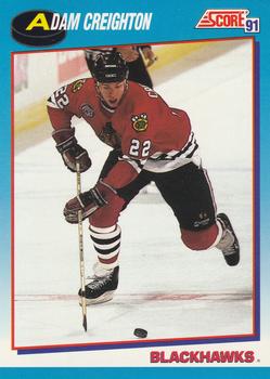 1991-92 Score Canadian Bilingual #485 Adam Creighton Front