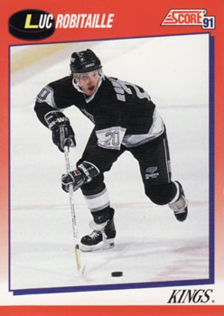 1991-92 Score Canadian Bilingual #3 Luc Robitaille Front