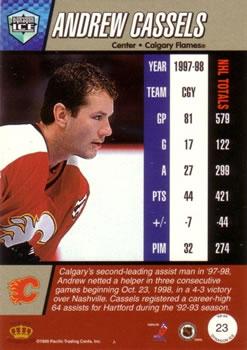 1998-99 Pacific Dynagon Ice - Red #23 Andrew Cassels Back