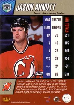 1998-99 Pacific Dynagon Ice - Red #107 Jason Arnott Back