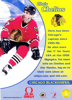 1998-99 Pacific Omega - Online #6 Chris Chelios Back