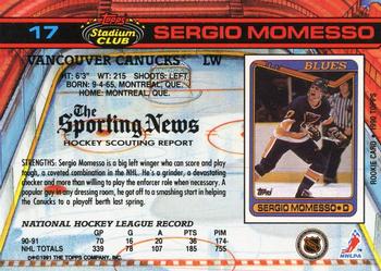 1991-92 Stadium Club #17 Sergio Momesso Back