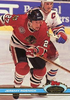 1991-92 Stadium Club #46a Jeremy Roenick Front