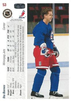 1991-92 Upper Deck #53 Stu Barnes Back