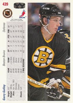 1991-92 Upper Deck #439 Garry Galley Back