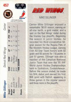 1991-92 Upper Deck #457 Mike Sillinger Back
