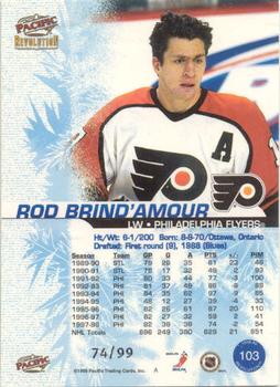 1998-99 Pacific Revolution - Ice Shadow #103 Rod Brind'Amour Back