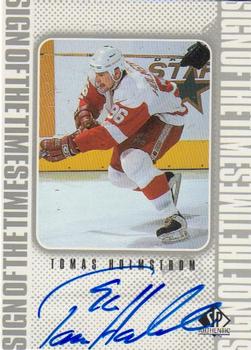 1998-99 SP Authentic - Sign of the Times #TH Tomas Holmstrom Front