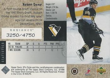 1998-99 SPx Finite - Radiance #67 Robert Dome Back