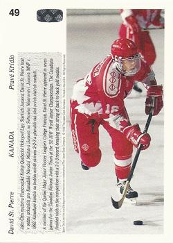 1991-92 Upper Deck Czech World Juniors #49 David St. Pierre Back