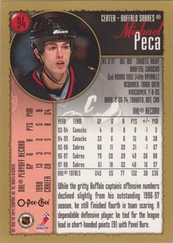 1998-99 Topps - O-Pee-Chee #94 Michael Peca Back