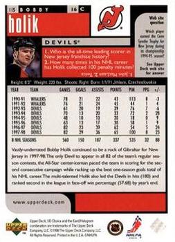 1998-99 UD Choice Preview #115 Bobby Holik Back