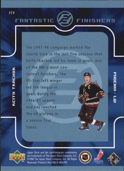 1998-99 Upper Deck - Fantastic Finishers #FF9 Keith Tkachuk Back