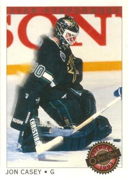 1992-93 O-Pee-Chee Premier - Star Performers #7 Jon Casey Front