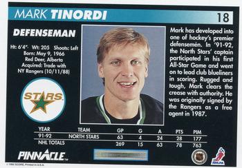 1992-93 Pinnacle #18 Mark Tinordi Back