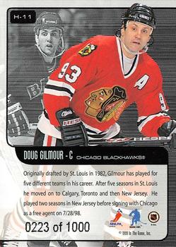 1999-00 Be a Player Memorabilia - Heritage Ruby #H-11 Doug Gilmour Back