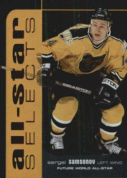 1999-00 Be a Player Memorabilia - All-Star Selects Gold #SL-14 Sergei Samsonov Front