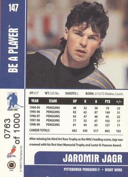 1999-00 Be a Player Memorabilia - Silver #147 Jaromir Jagr Back