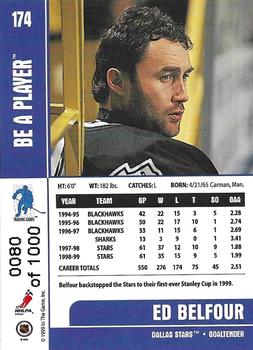 1999-00 Be a Player Memorabilia - Silver #174 Ed Belfour Back