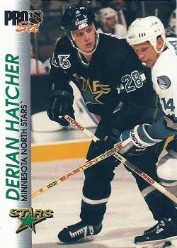 1992-93 Pro Set #75 Derian Hatcher Front