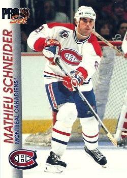 1992-93 Pro Set #91 Mathieu Schneider Front