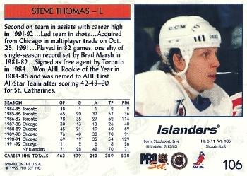 1992-93 Pro Set #106 Steve Thomas Back