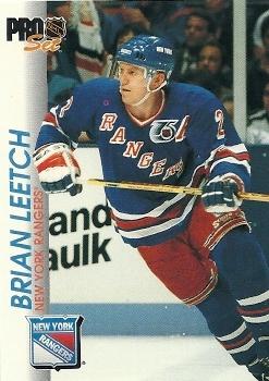 1992-93 Pro Set #112 Brian Leetch Front