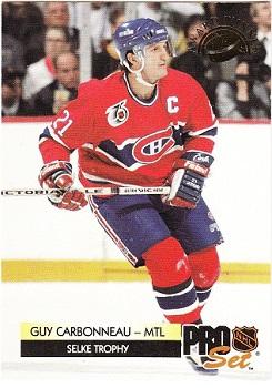 1992-93 Pro Set - Award Winners #CC5 Guy Carbonneau Front