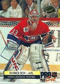 1992-93 Pro Set - Award Winners #CC2 Patrick Roy Front