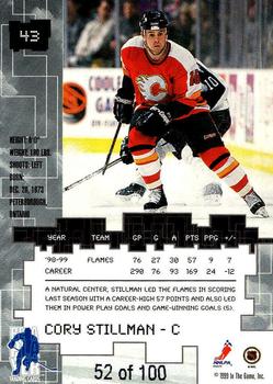 1999-00 Be a Player Millennium Signature Series - Sapphire #43 Cory Stillman Back