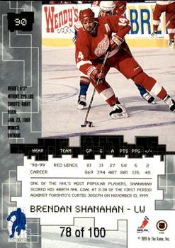 1999-00 Be a Player Millennium Signature Series - Sapphire #90 Brendan Shanahan Back