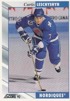 1992-93 Score #87 Curtis Leschyshyn Front