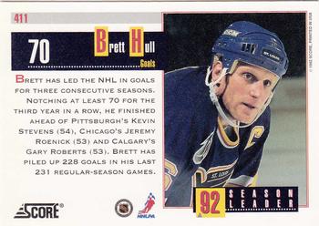 1992-93 Score #411 Brett Hull Back