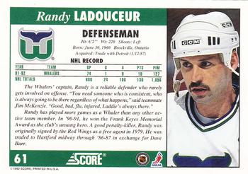 1992-93 Score #61 Randy Ladouceur Back
