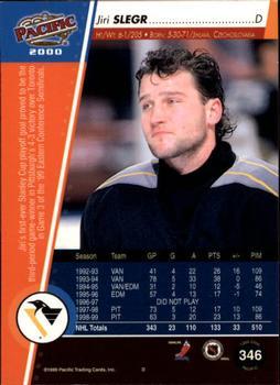 1999-00 Pacific - Gold #346 Jiri Slegr Back