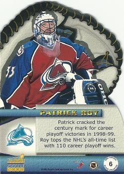 1999-00 Pacific Aurora - Glove Unlimited #6 Patrick Roy Back